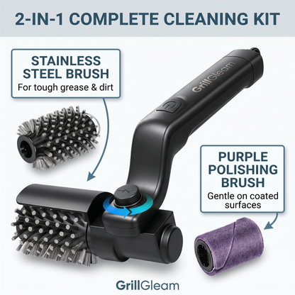 GrillGleam™ 2-in-1 Electric BBQ Brush